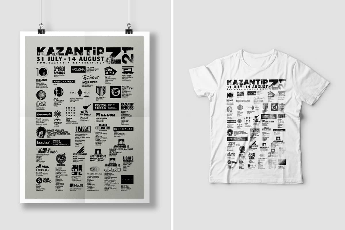 z21 | kazantip republic | lineup poster & t-shirt